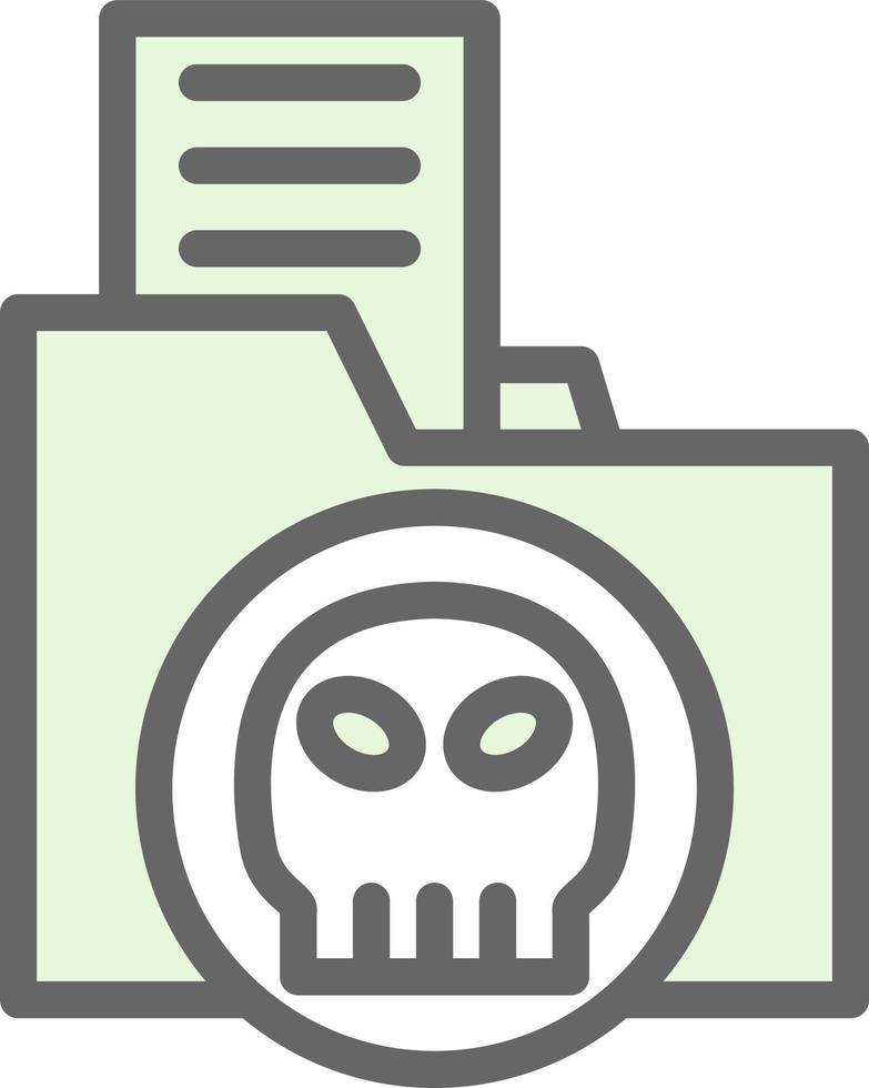 Folder Hacked Vector Icon Design