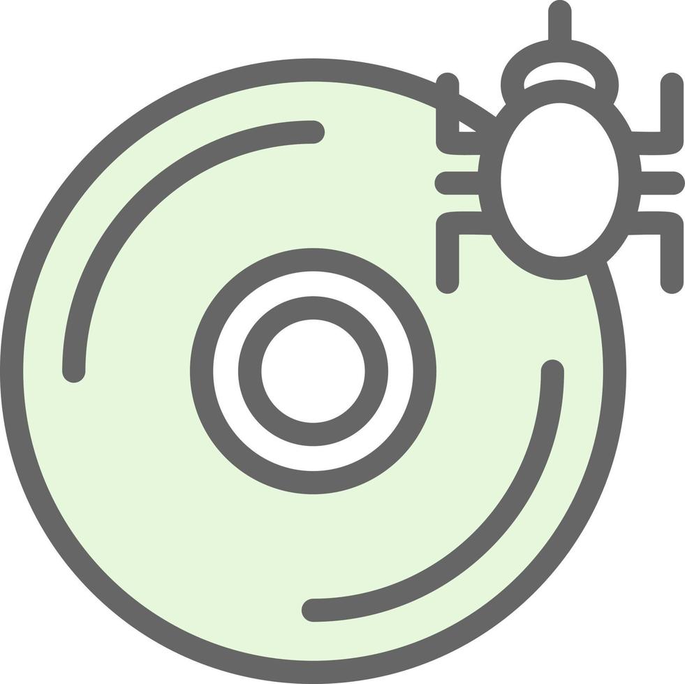 diseño de icono de vector de virus de cd