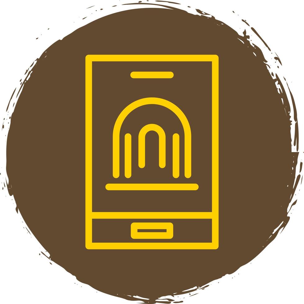 Mobile Fingerprint Vector Icon Design