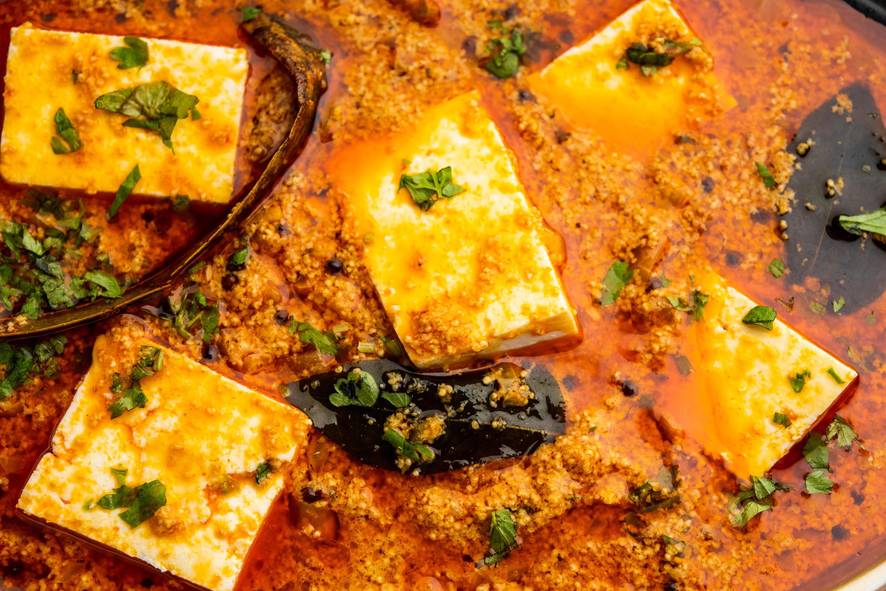 Paneer khus khus curry or cottage cheese posto masala made using poppy