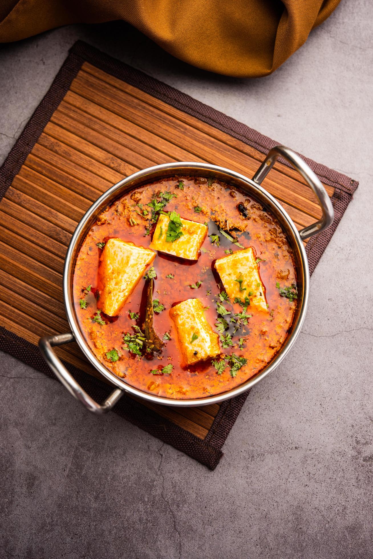 Paneer khus khus curry or cottage cheese posto masala made using poppy