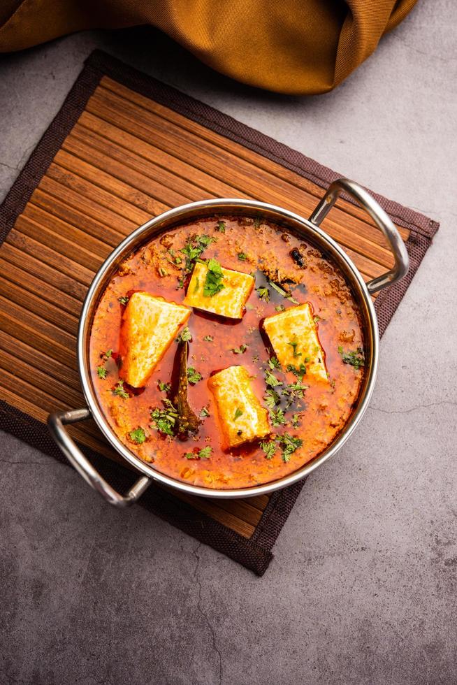 Paneer khus khus curry or cottage cheese posto masala made using poppy