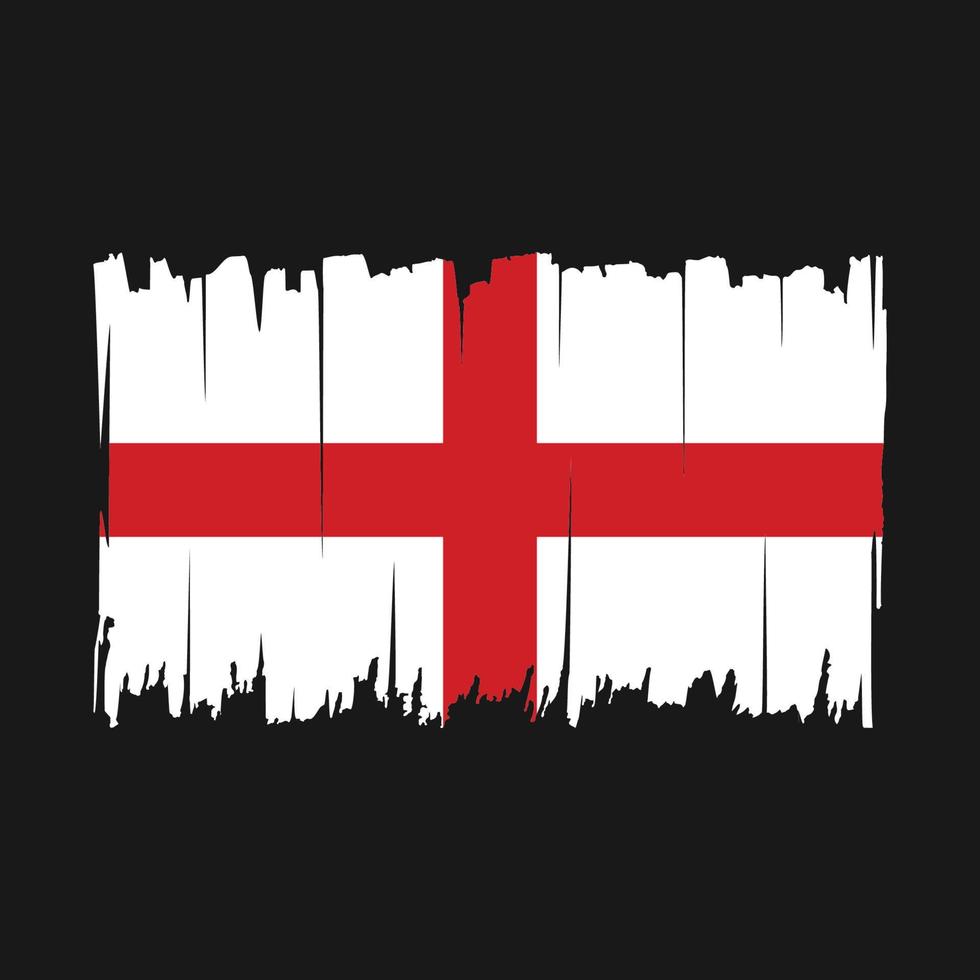 Ilustración de vector de cepillo de bandera de Inglaterra