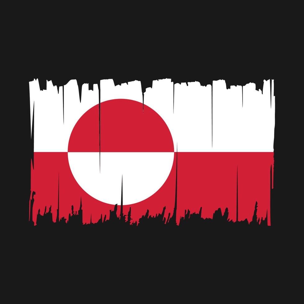 Greenland Flag Brush Vector Illustration