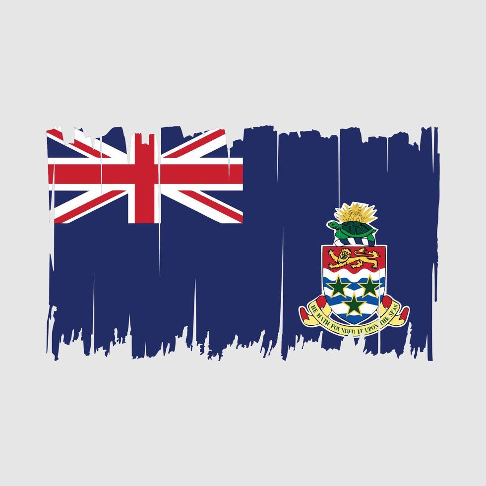 Cayman Islands Flag Brush Vector Illustration