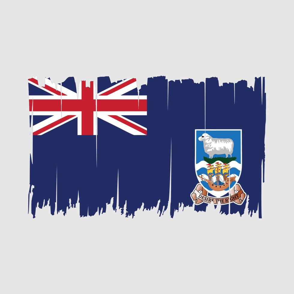 Falkland Islands Flag Brush Vector Illustration