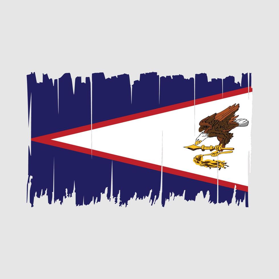 American Samoa Flag Brush Vector Illustration
