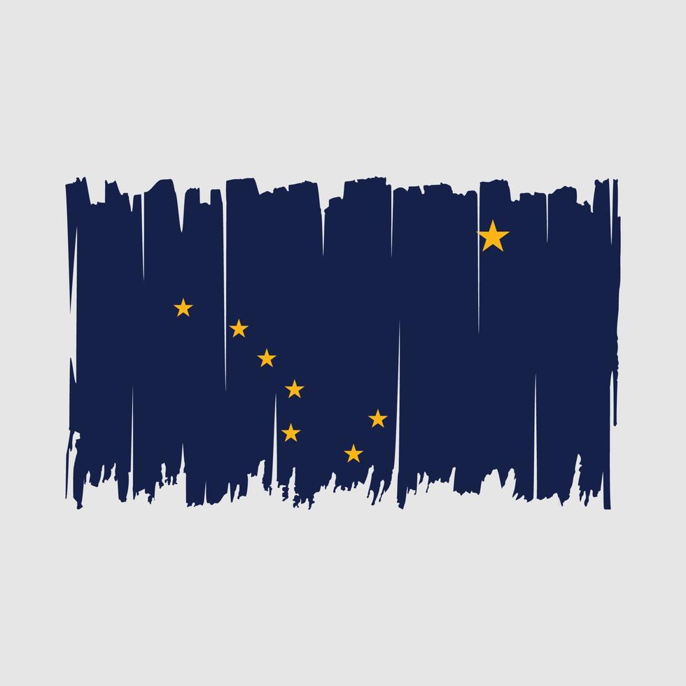Alaska Flag Brush Vector Illustration