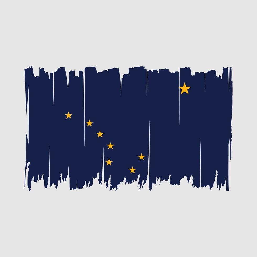 Ilustración de vector de pincel de bandera de alaska