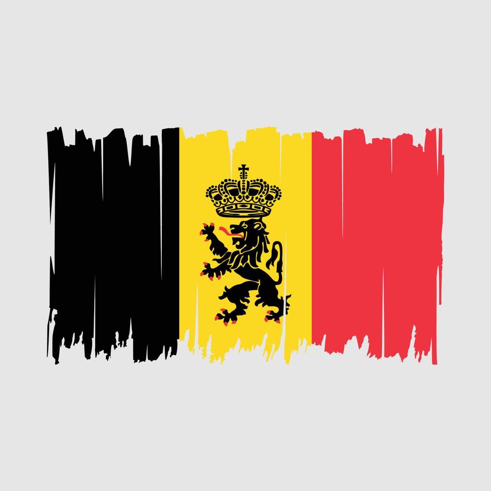 Belgium Flag Brush Vector Illustration