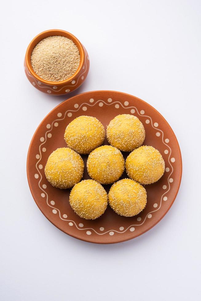 Khas khas besan laddu or laddoo photo