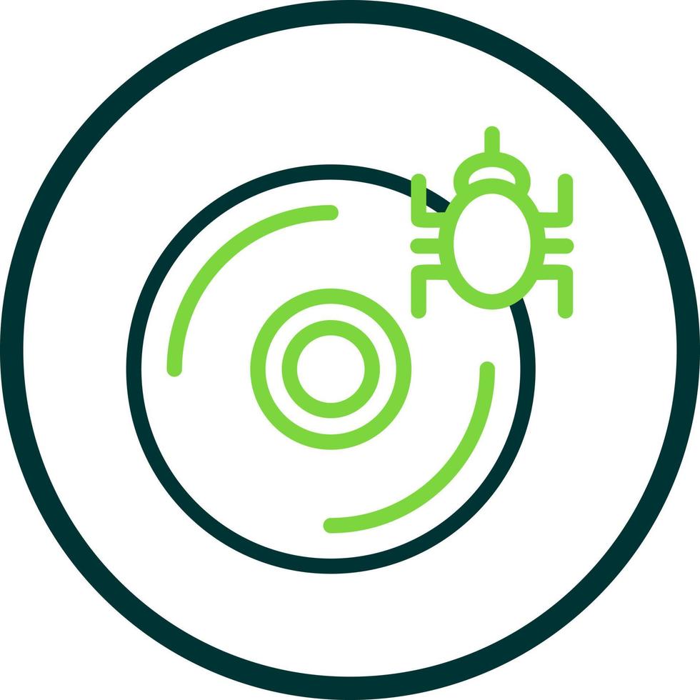 CD Virus Vector Icon Design