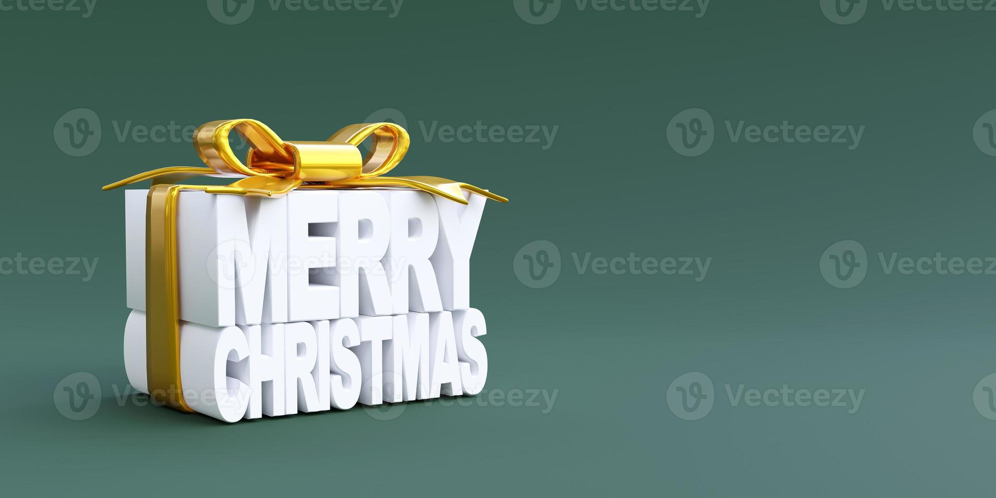 surprise for lucky with jackpot prize, big prize. design for festivals. White merry Christmas set on green background with copy space for product design, poster and infographic. 3D illustration photo