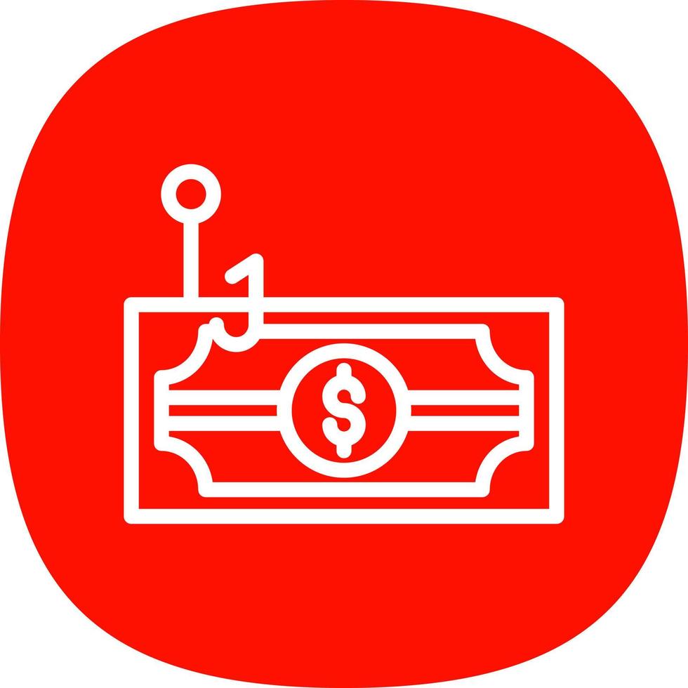 diseño de icono de vector de phishing de moneda