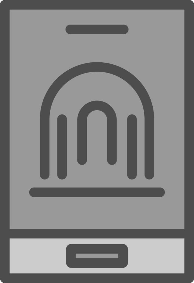 Mobile Fingerprint Vector Icon Design