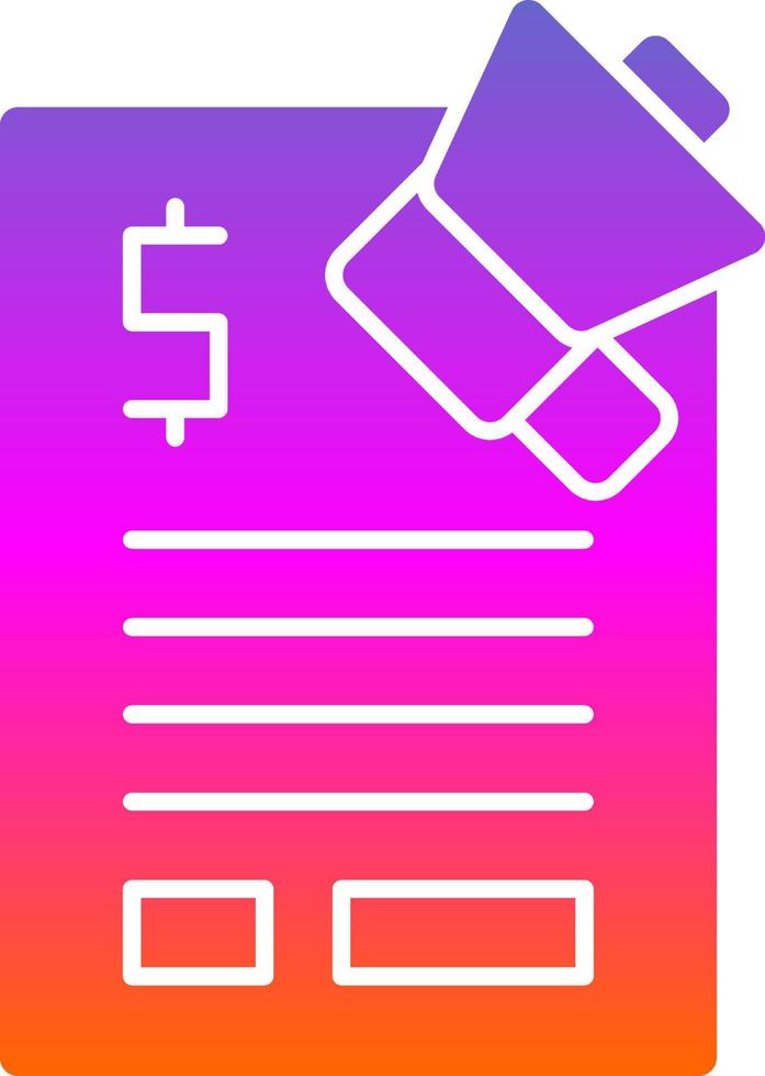 Marketing Budget Vector Icon Design