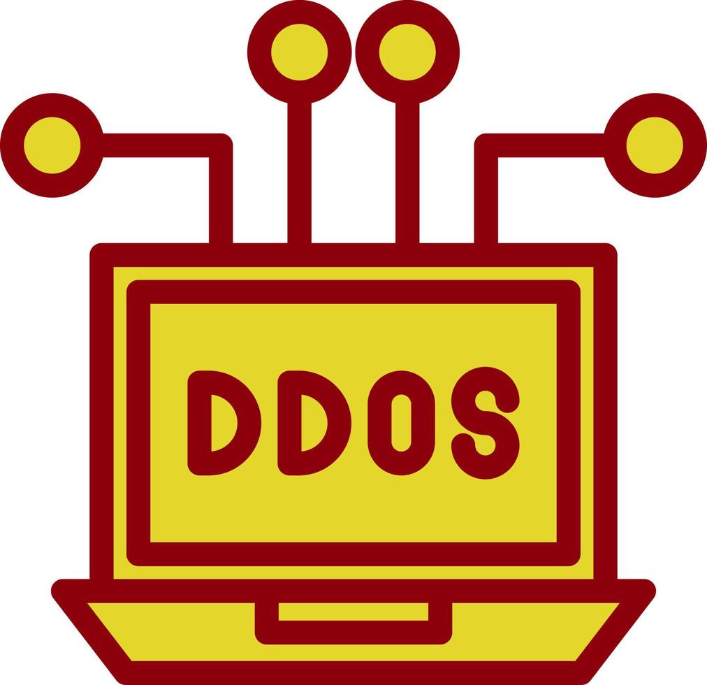 diseño de icono de vector de ddos