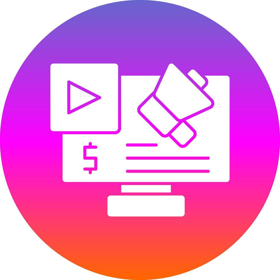 Paid Social Advertising Vector Icon Design