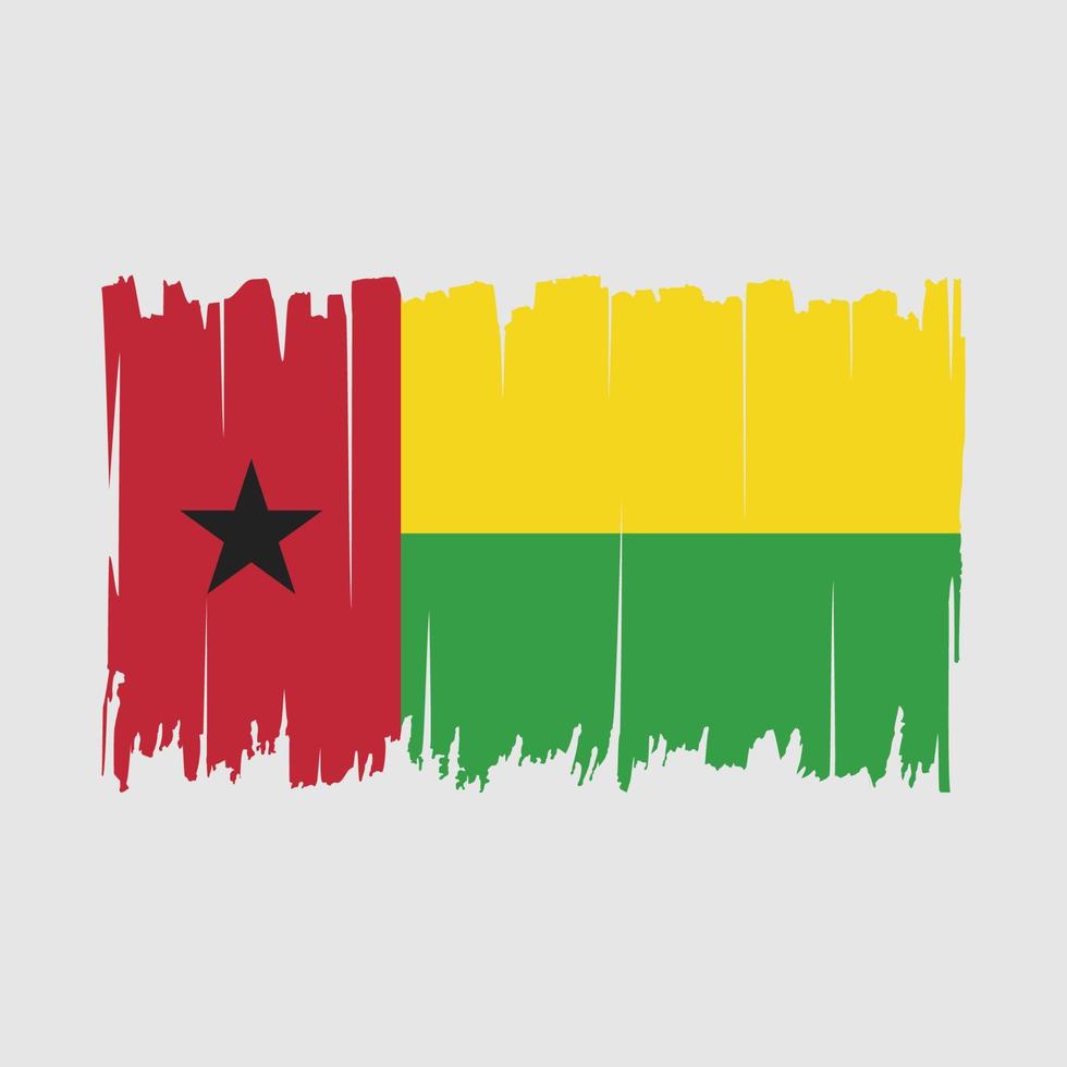 Guinea Bissau Flag Brush Vector Illustration