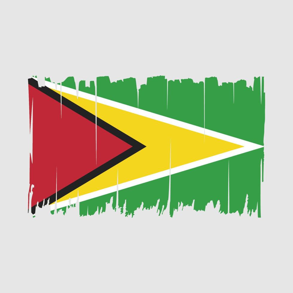 ilustración de vector de pincel de bandera de guayana