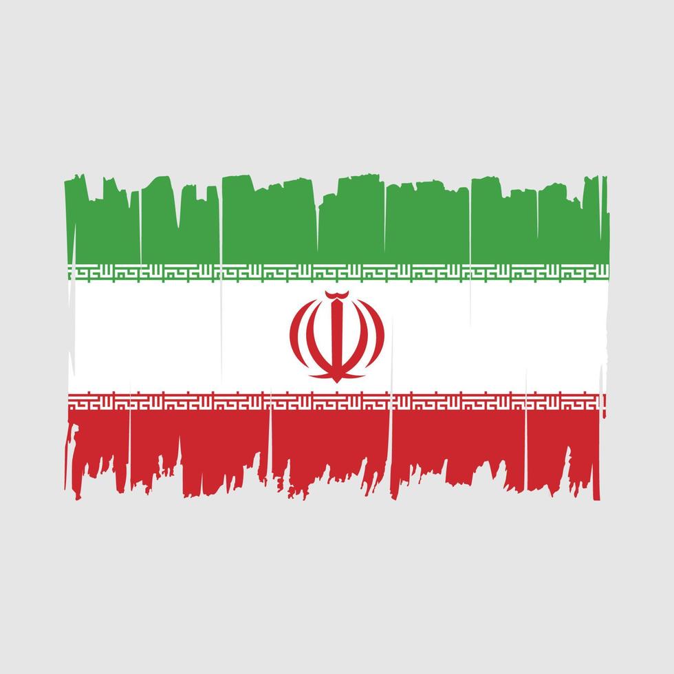 Iran Flag Brush Vector Illustration