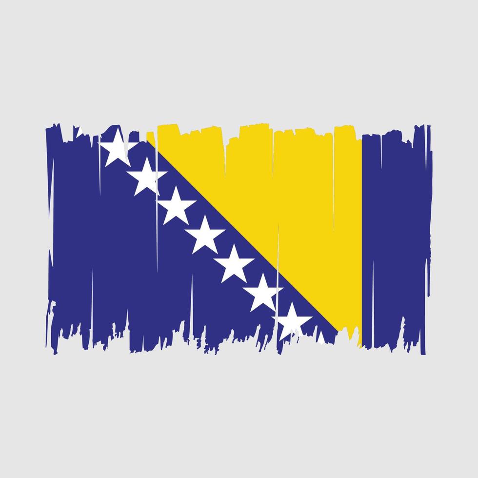 Bosnia Flag Brush Vector Illustration