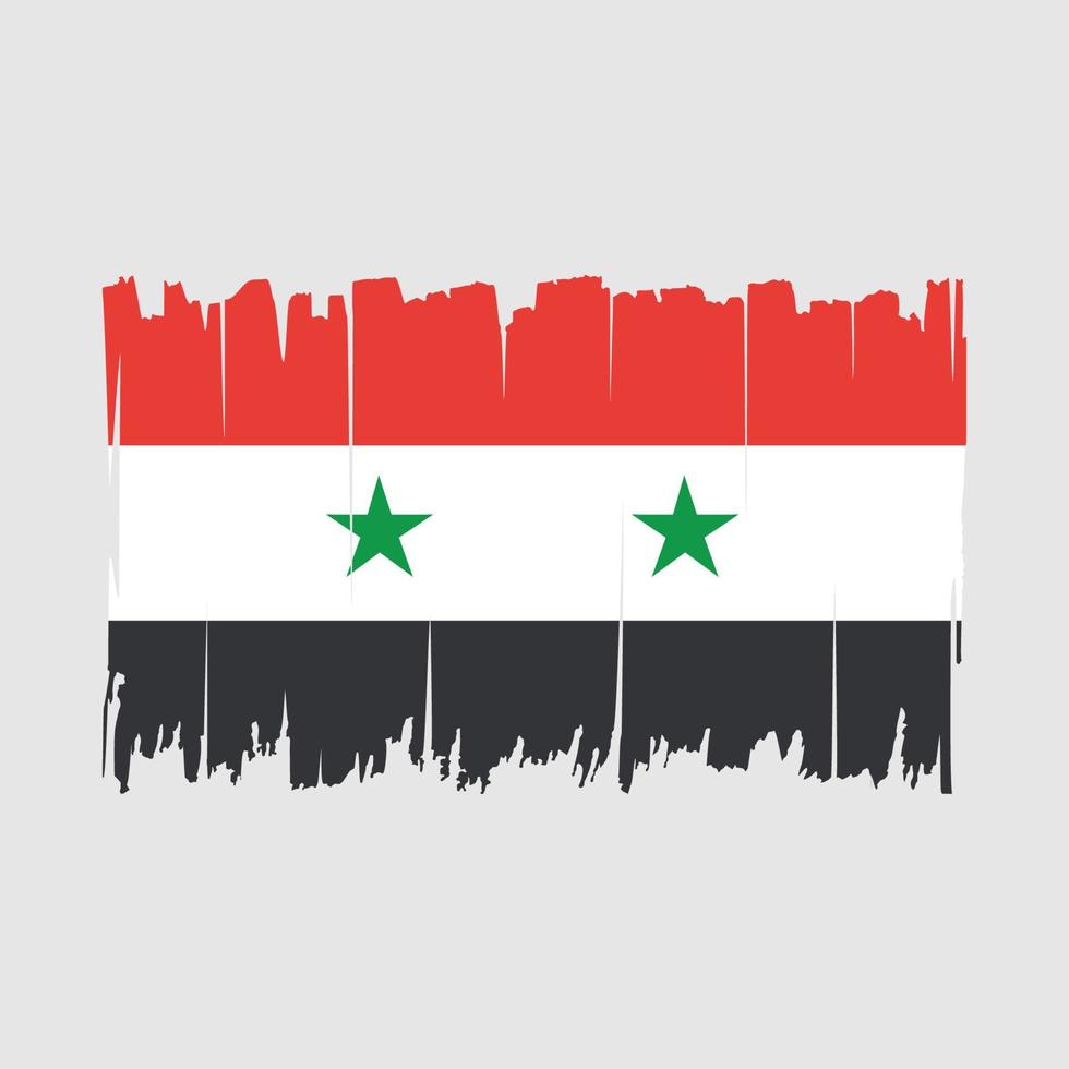 Syria Flag Brush Vector Illustration