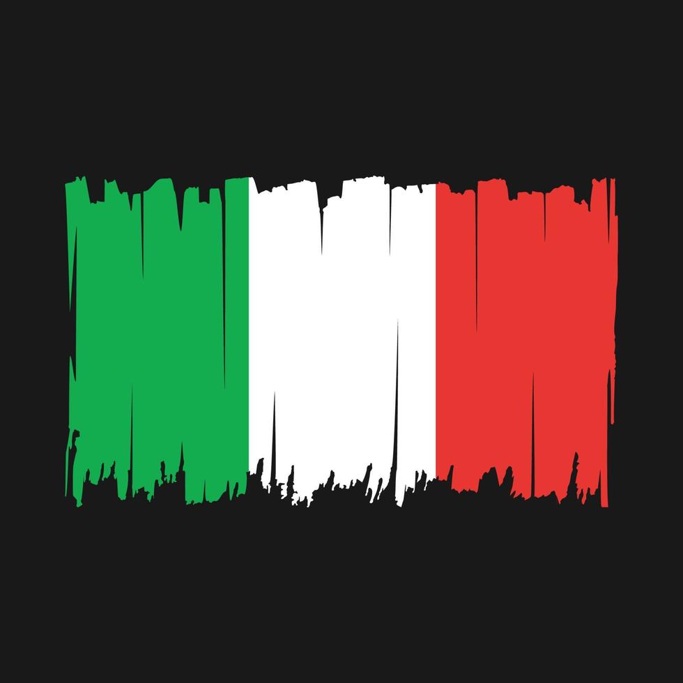 Italy Flag Brush Vector Illustration