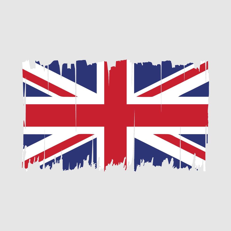 United Kingdom Flag Brush Vector Illustration