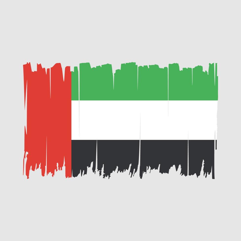 ilustración de vector de pincel de bandera de los emiratos árabes unidos