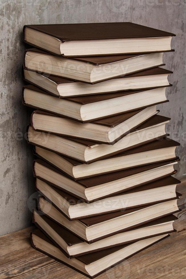 Old stacked books photo