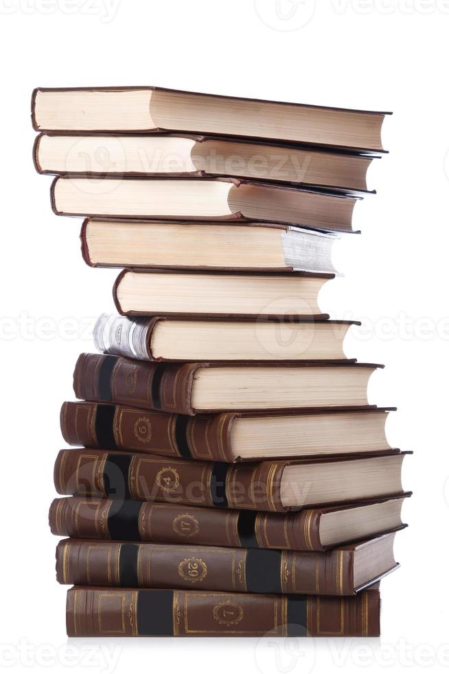 Old stacked books photo