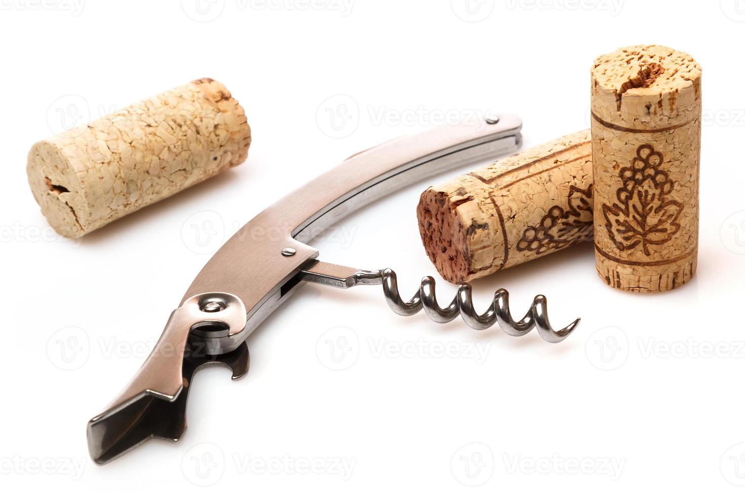 Corkscrew and corks photo