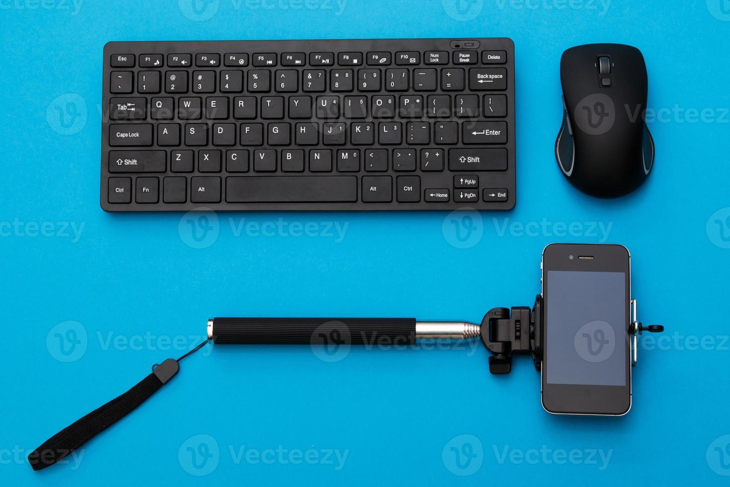 Selfie stick and input devices photo