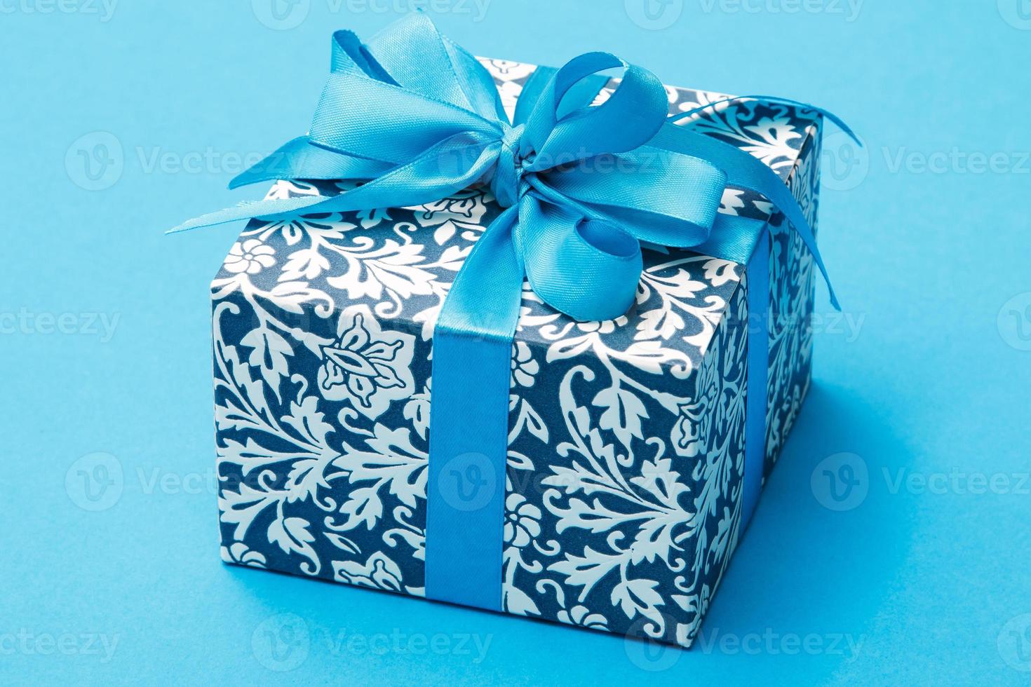 Blue gift box photo