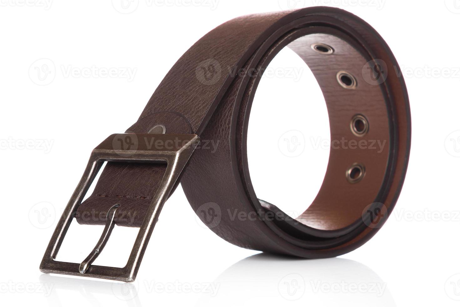 Brown leather belt photo