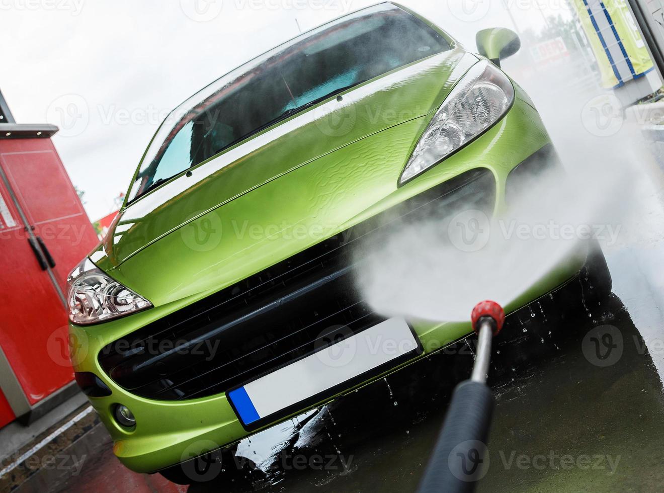 Automobile in the car wash photo