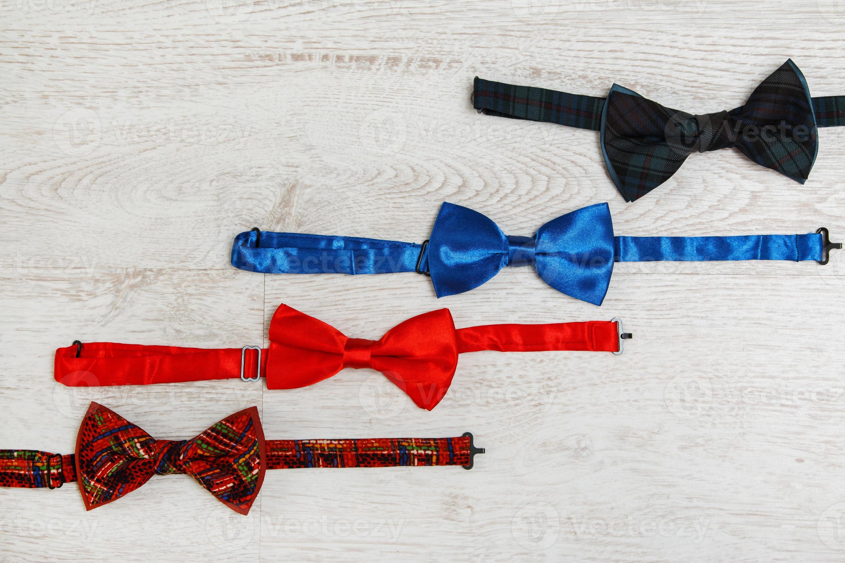 different color bow ties