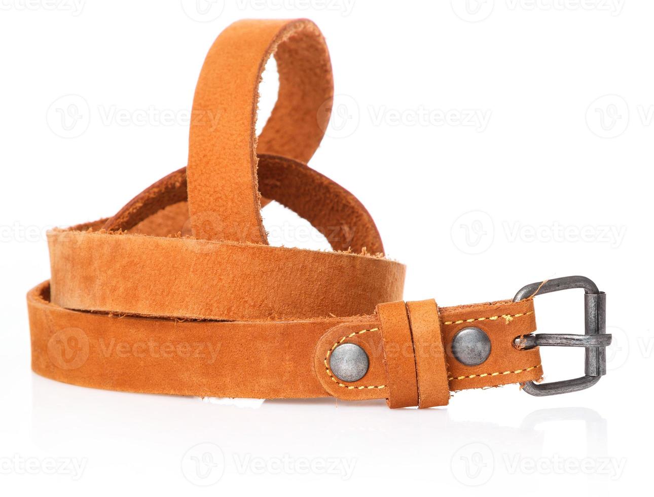 Brown leather belt photo