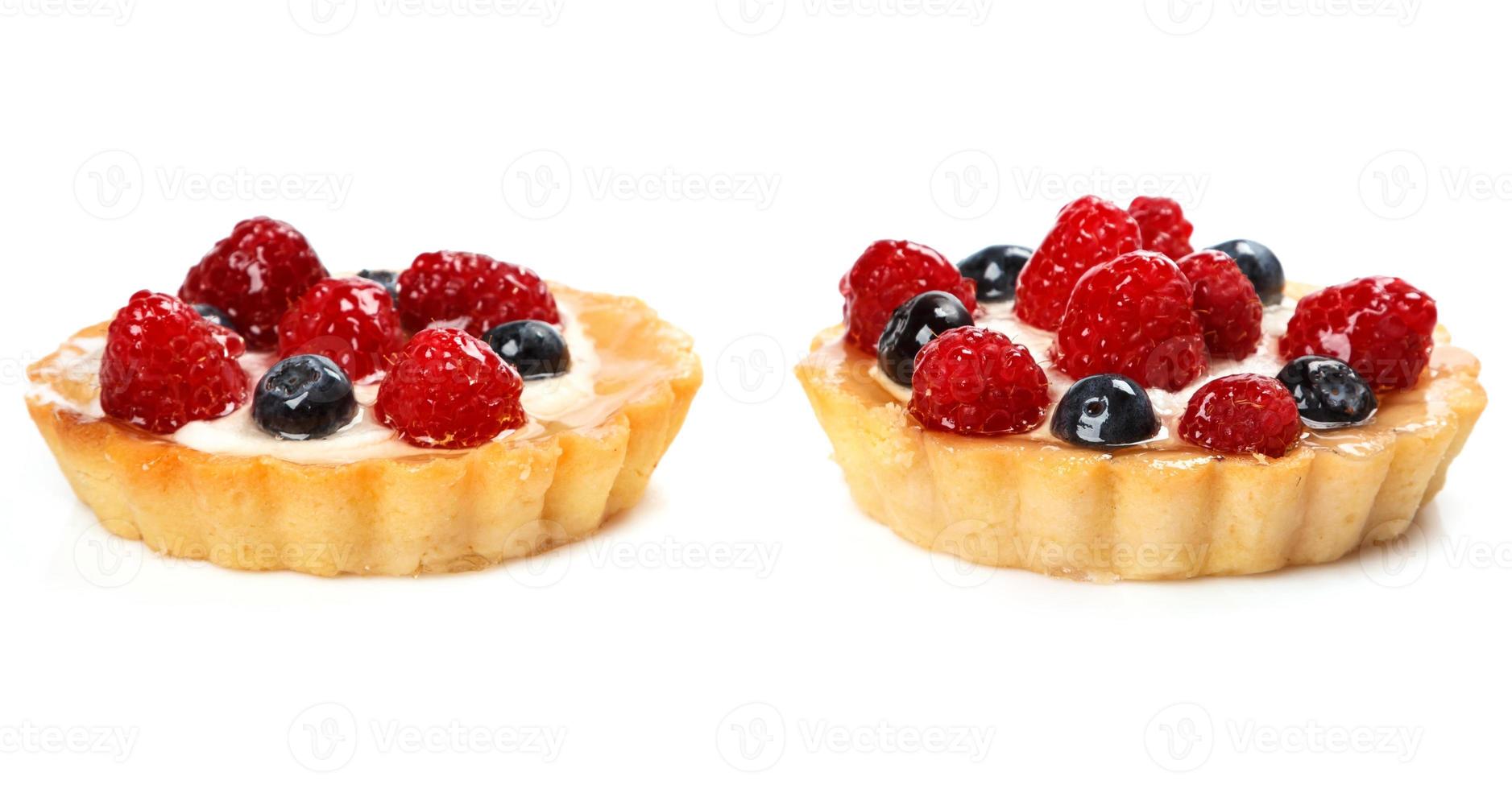 Sweet cakes with berries photo