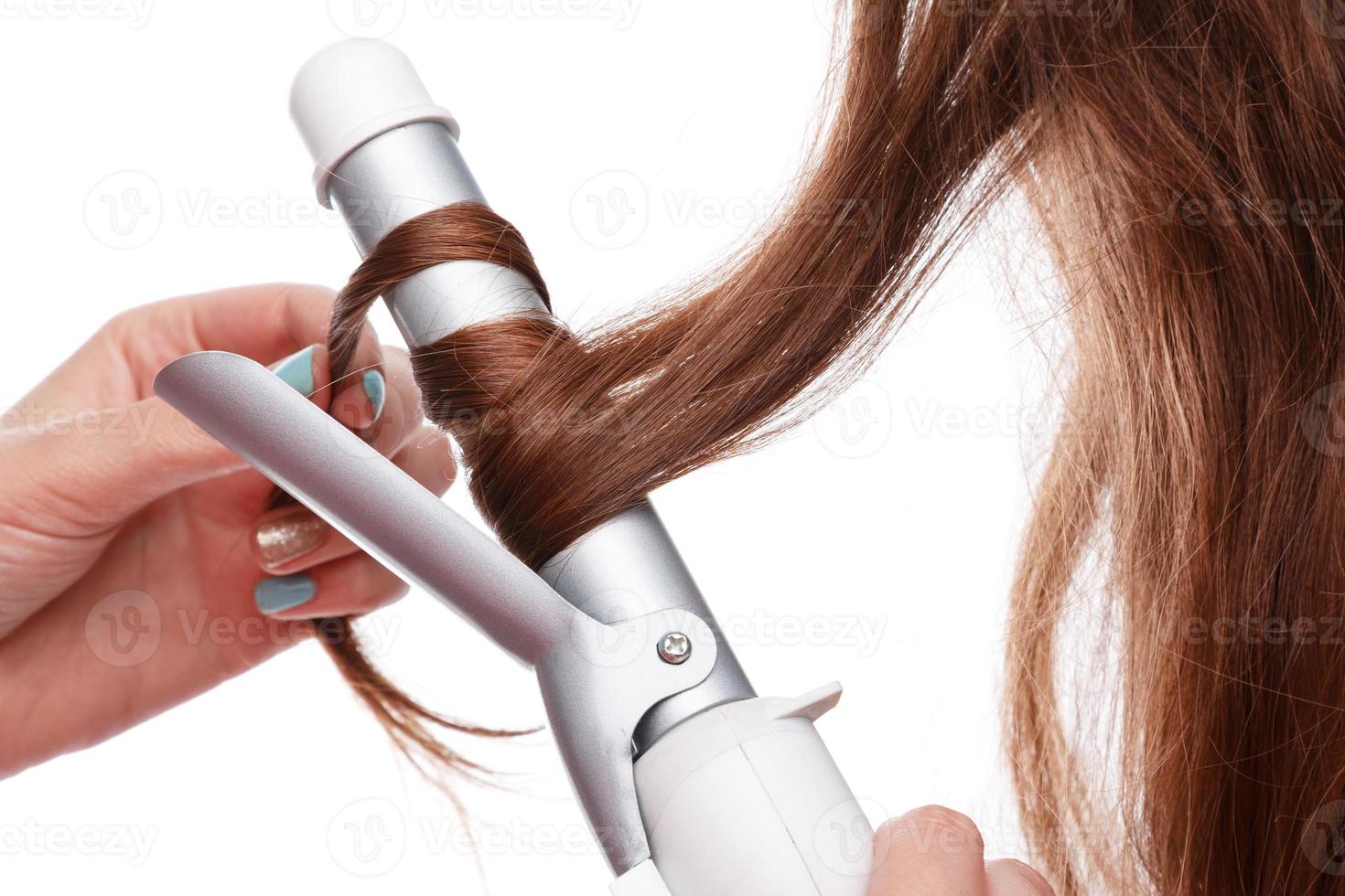 Curling iron and hair photo