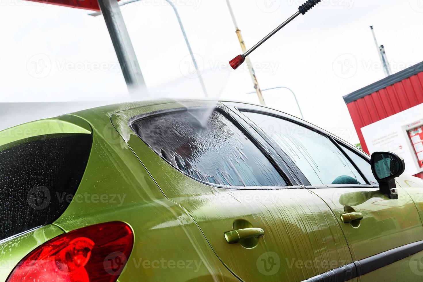 Automobile in the car wash photo