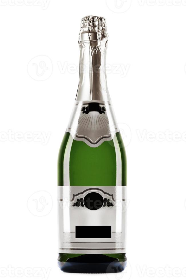Bottle of sparkling wine with empty space on it photo