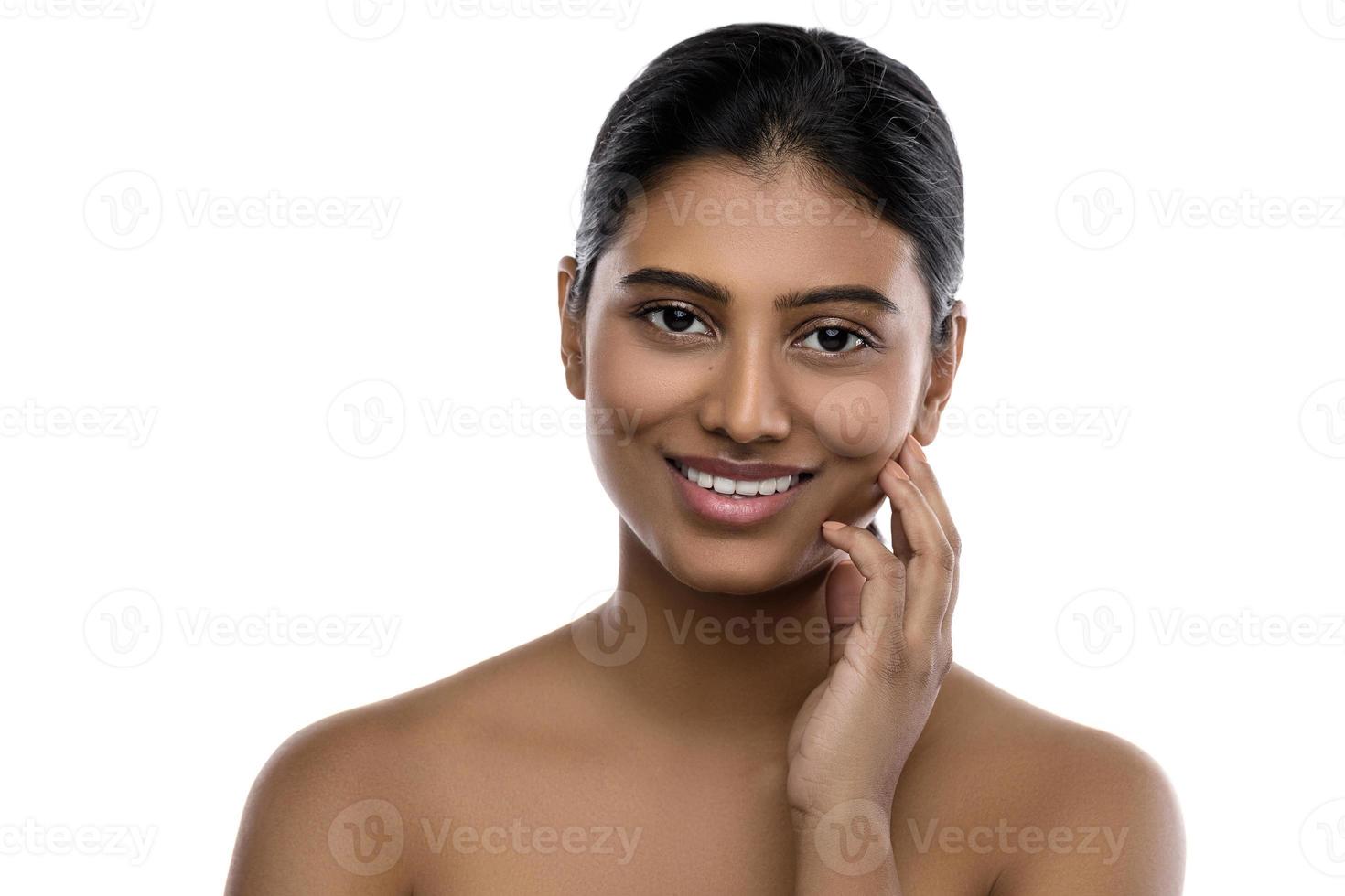 Young and beautiful Indian woman with a smooth skin photo
