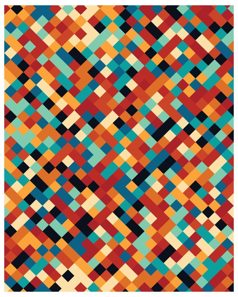 patrón cuadrado en un hermoso esquema de color, patrón vectorial, papel tapiz, abstracto vector