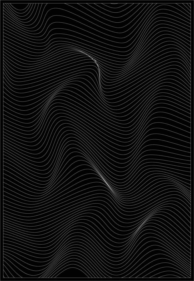 3d wave lines, line pattern, vector pattern portrait, vector 3d art