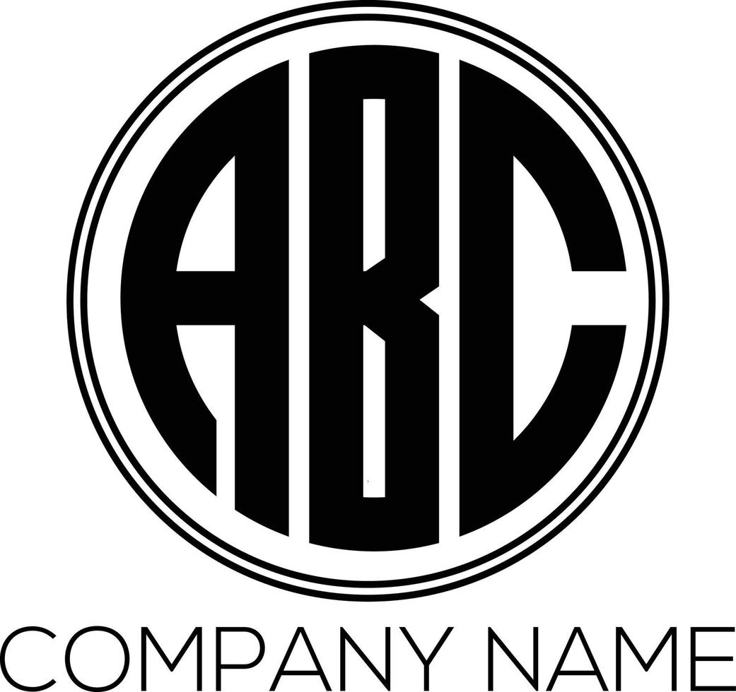 ABC letter logo design and minimal design vector