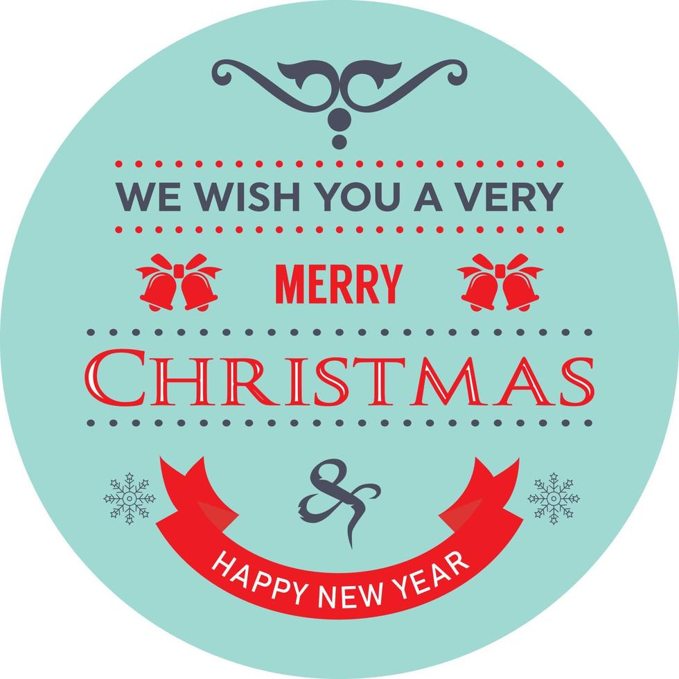 merry Christmas Typography design and Text design vector