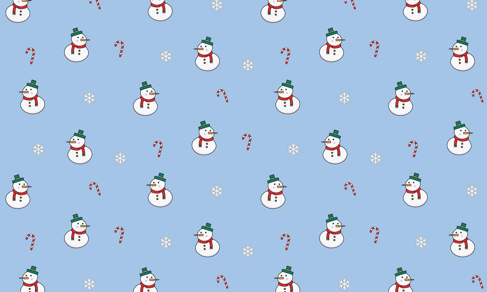 Christmas pattern stock illustration with snowman background vector