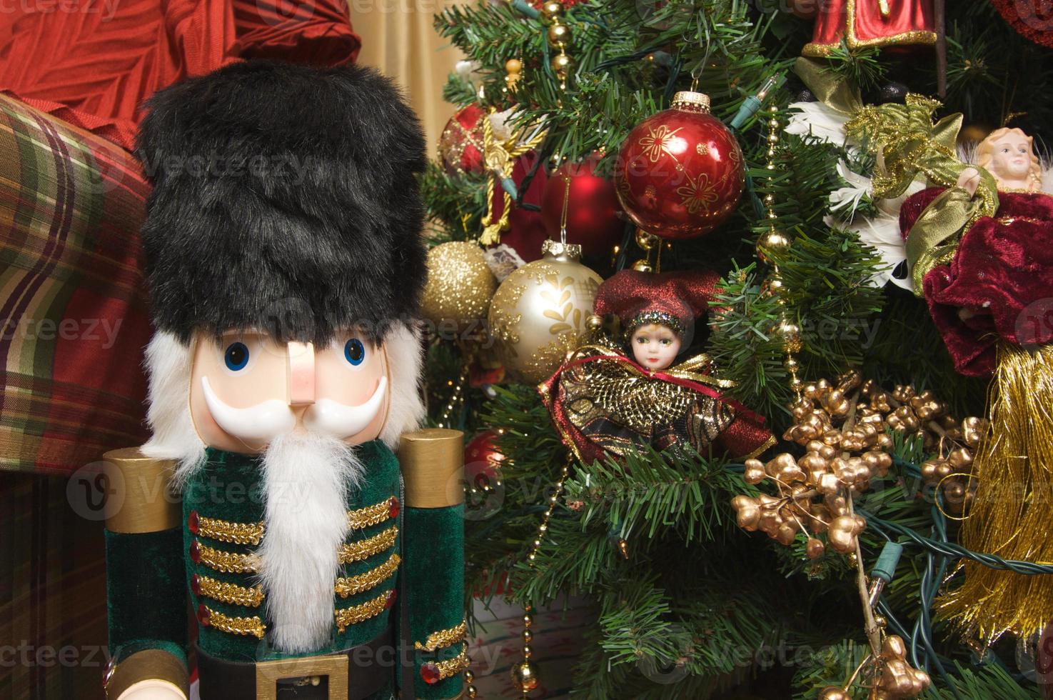 Nutcracker and Christmas Decorations photo